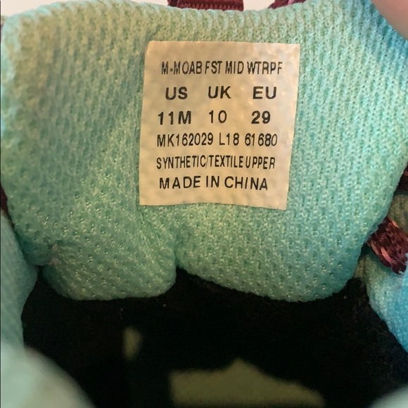 Merrell Moab Hiking Boots Girls Pink 11 & 12 M - Picture 5 of 8